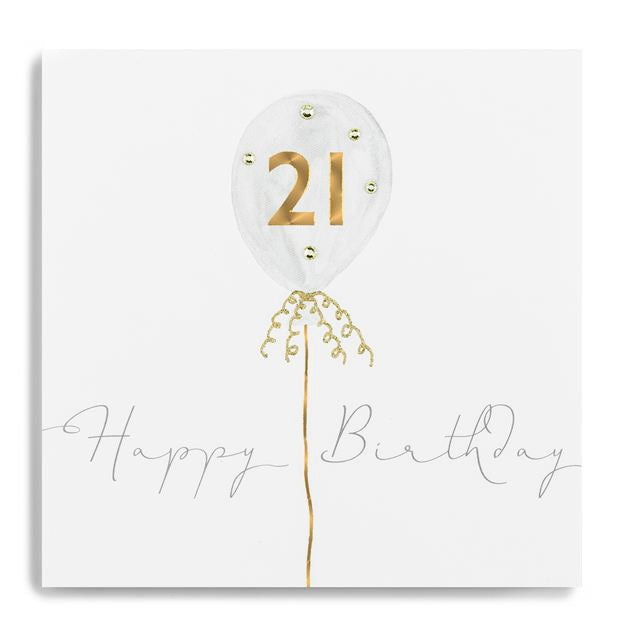 21st birthday balloon - card