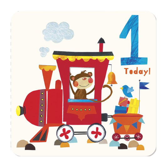 1 today monkey choo train - card