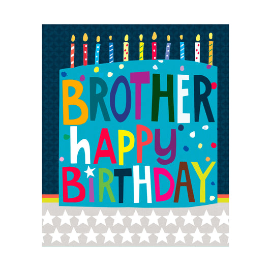 Brother Birthday big cake - card