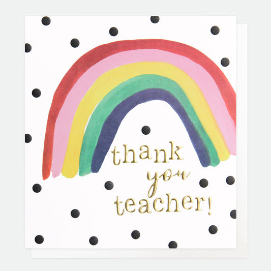Thank you teacher, rainbow - card