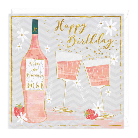 Happy birthday rosé - card