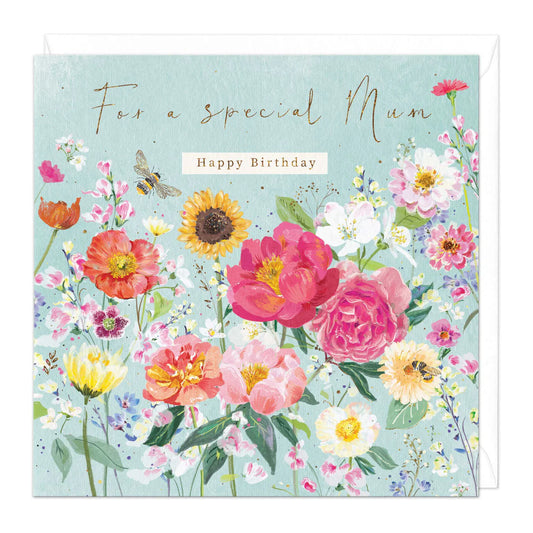 Special Mum summer garden - card