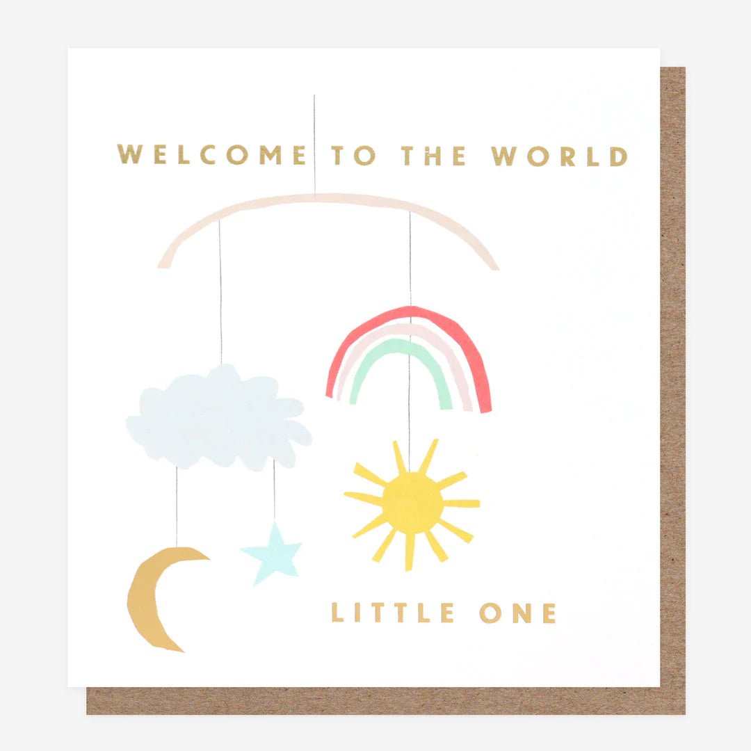 Welcome little one mobile - card