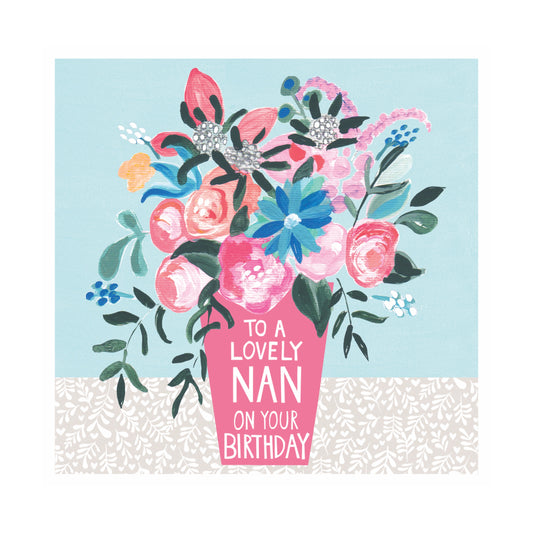 Lovely Nan, birthday - card