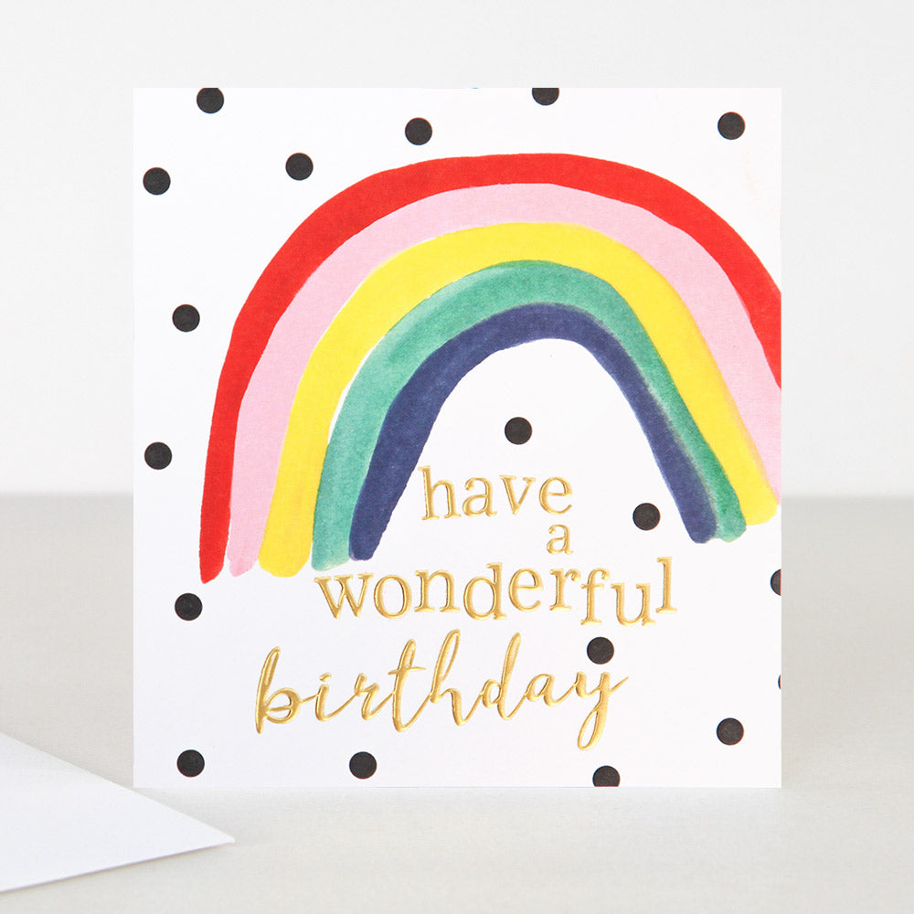 Wonderful birthday rainbow - card