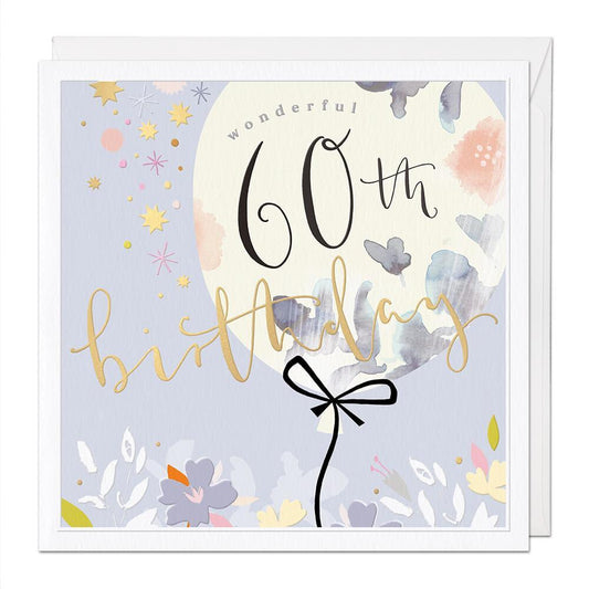 60th birthday female - large card