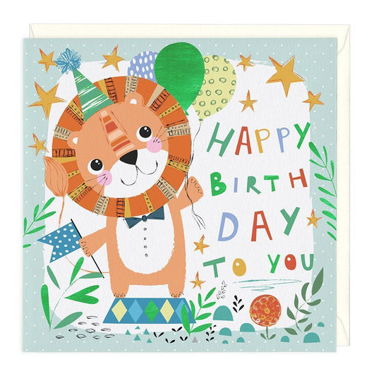 Birthday lion - card