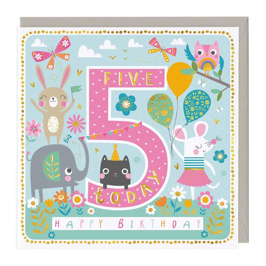 5 today girls - card