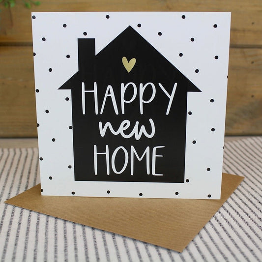 Happy new home, spots mono - card