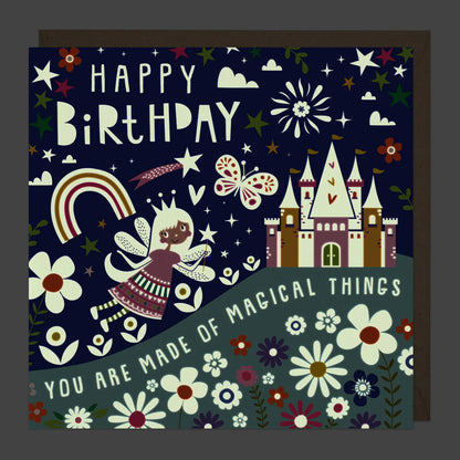 Happy birthday Fairy, glow in the dark - card