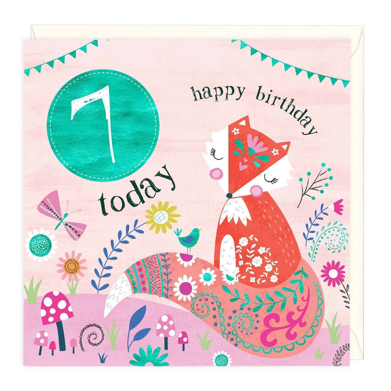 7 today girls fox - card