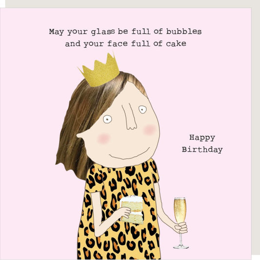 Face full of cake - card