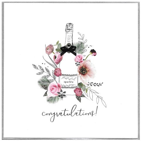 Congratulations fizz - embellished card