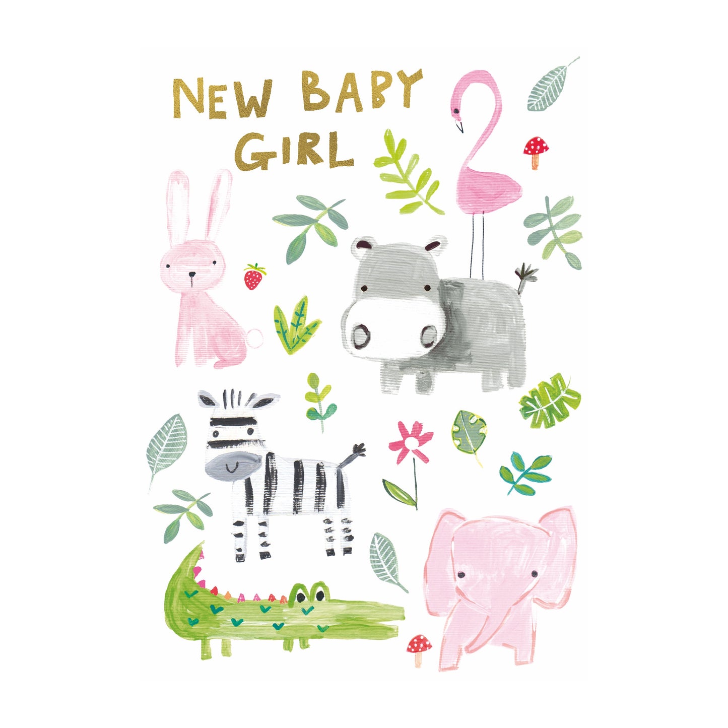 New baby girl - card