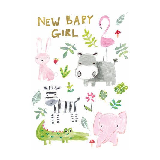 New baby girl - card