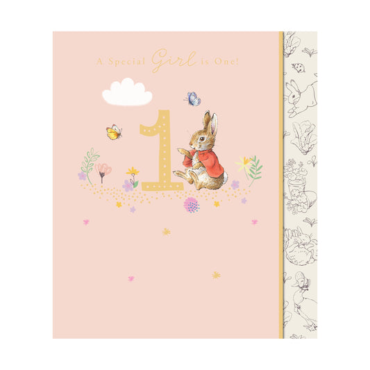 A special girl is 1 - Peter Rabbit card