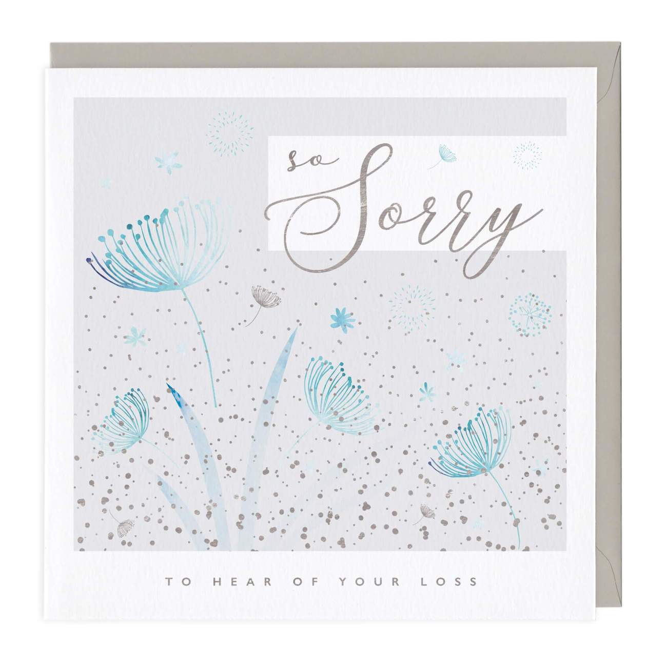 So sorry, foiled alliums - card