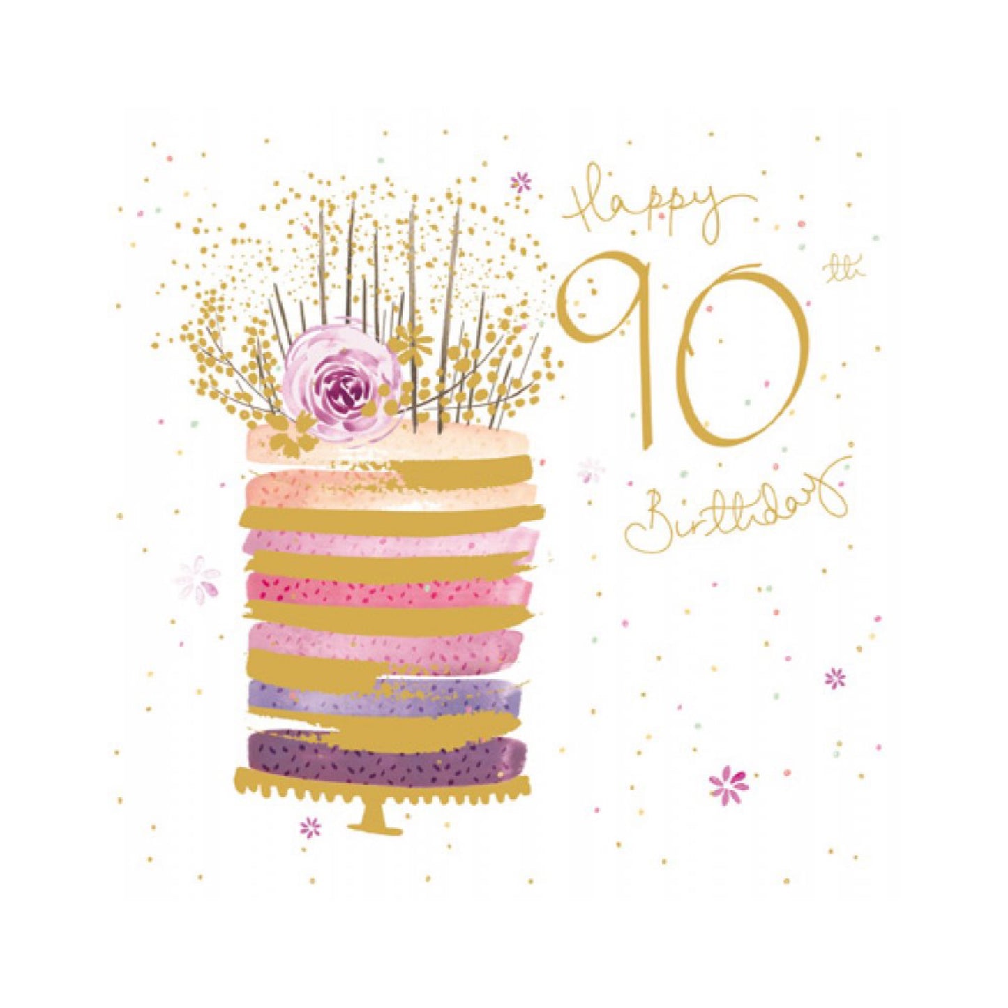 90th birthday cake - card