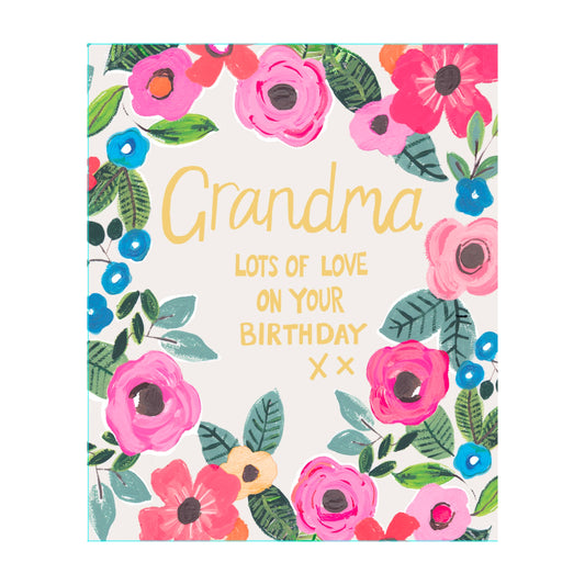Grandma, lots of love - card