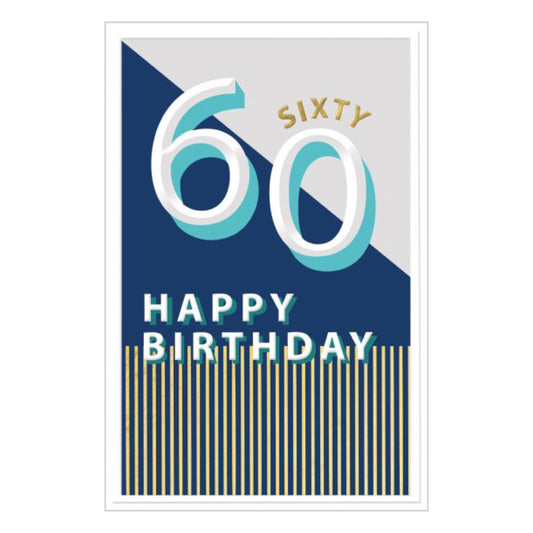 60th birthday cut out type - card