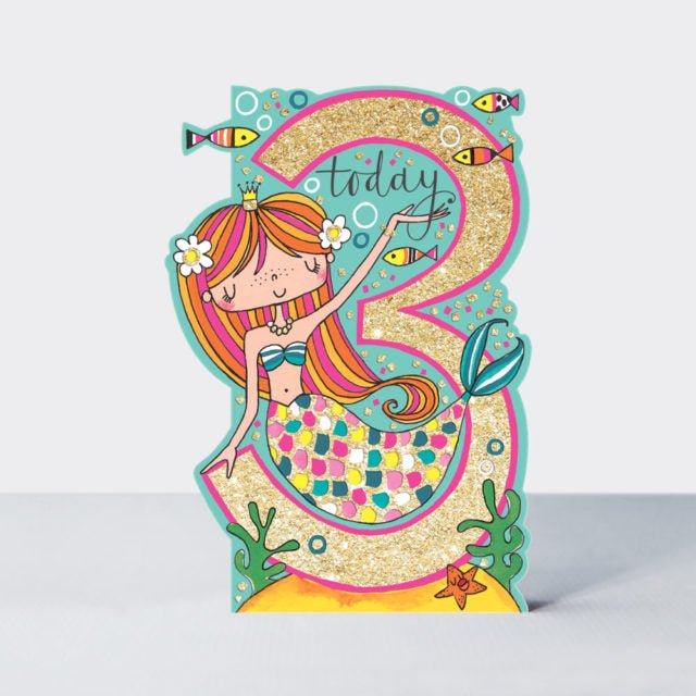 3 today mermaid - card