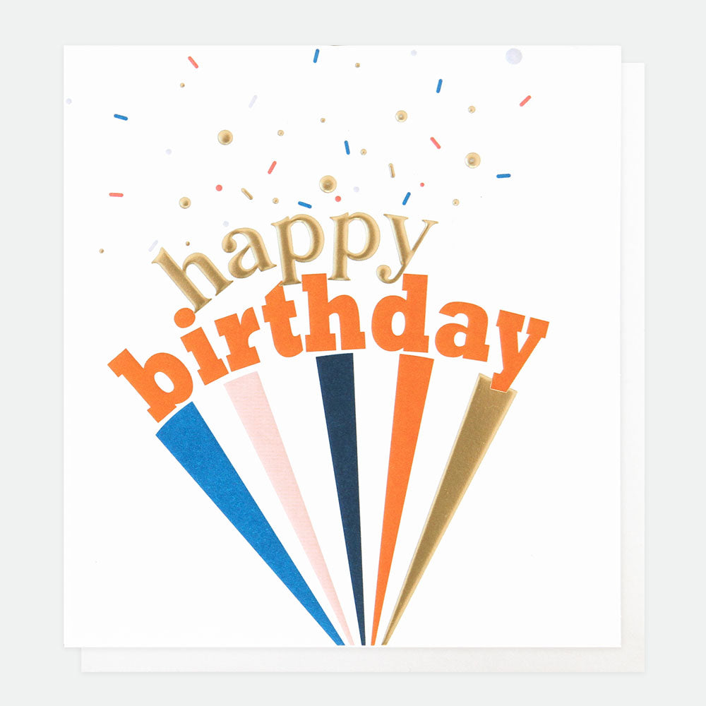 Happy birthday burst - card