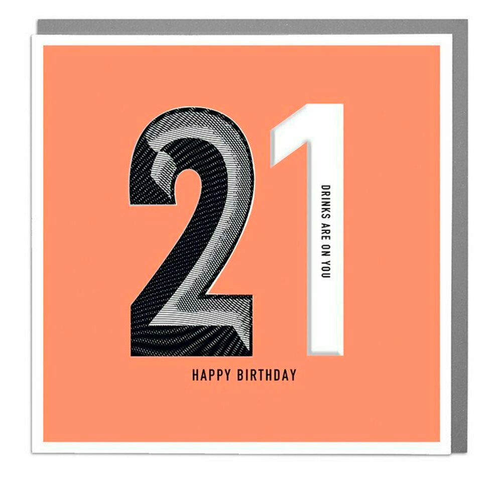 21st birthday - card