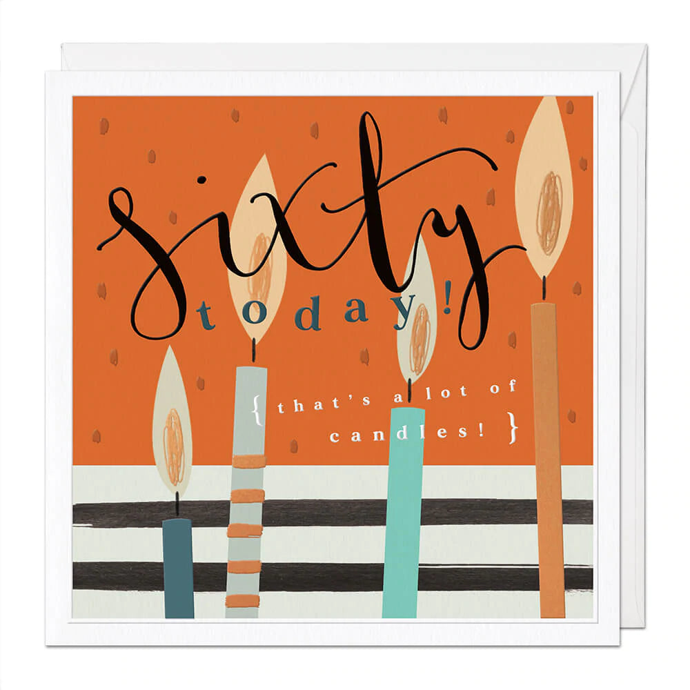 60th birthday male - large card