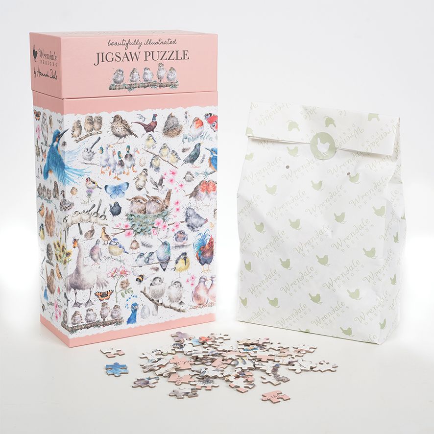 Garden Birds 1000 piece jigsaw puzzle - Wrendale