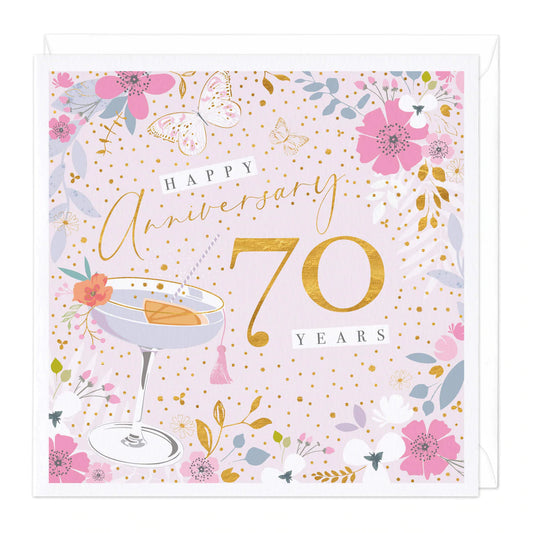 Happy anniversary 70 years - card