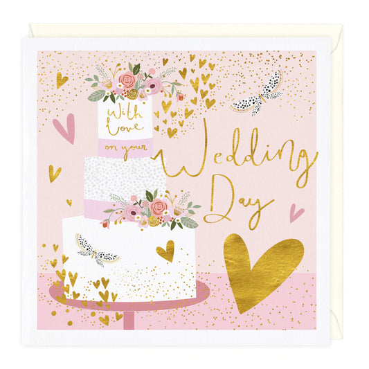 With love wedding day - card