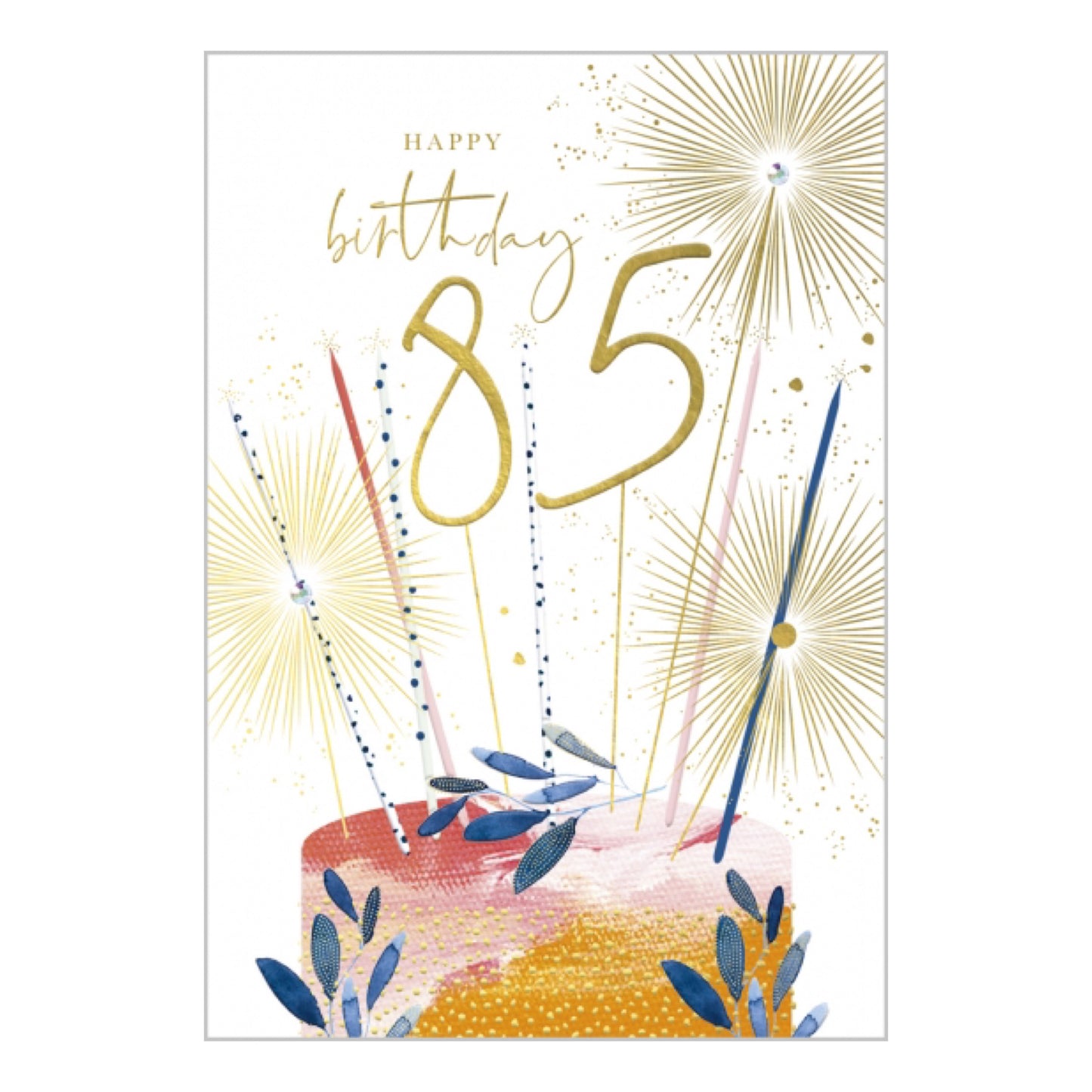 85th sparkle candles - card