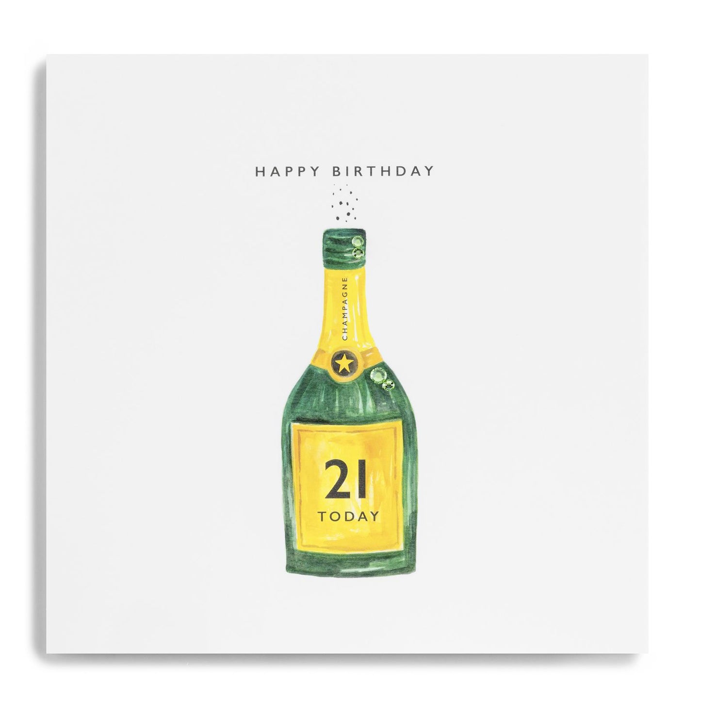 21st birthday bubbly - card