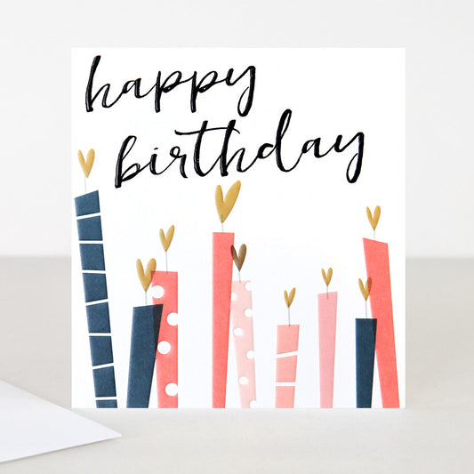 Happy birthday candles - card