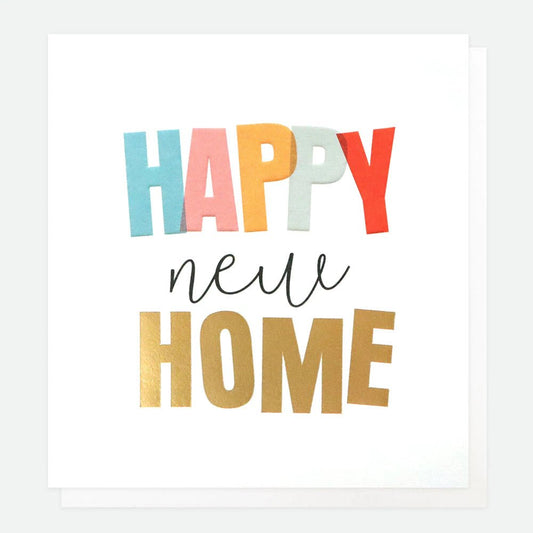 Happy new home, text - card