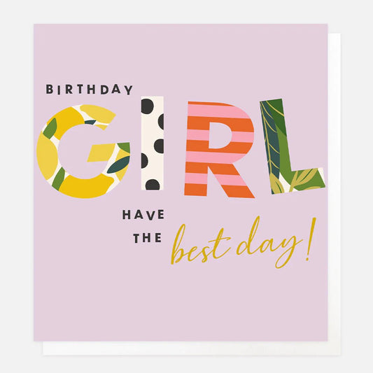 Birthday girl lilac - card