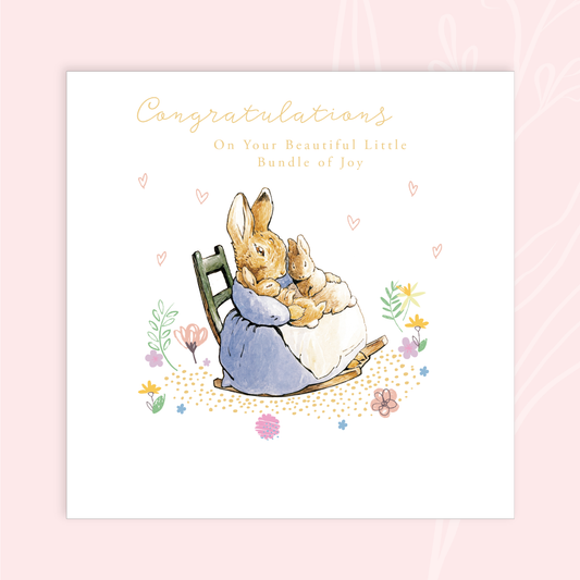 Congratulations, bundle of joy - Peter Rabbit card