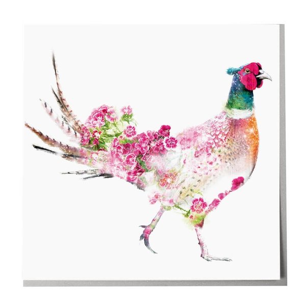 Botanical pheasant - card