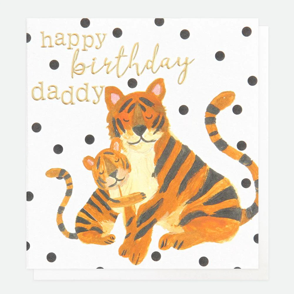 Happy birthday Daddy, tigers - card