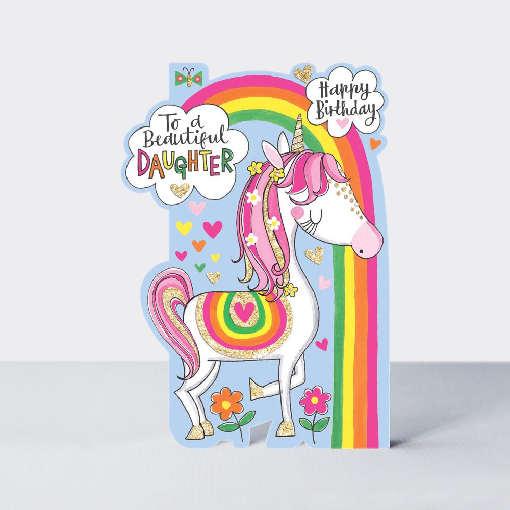 Beautiful daughter unicorn - card