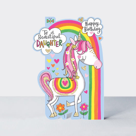 Beautiful daughter unicorn - card