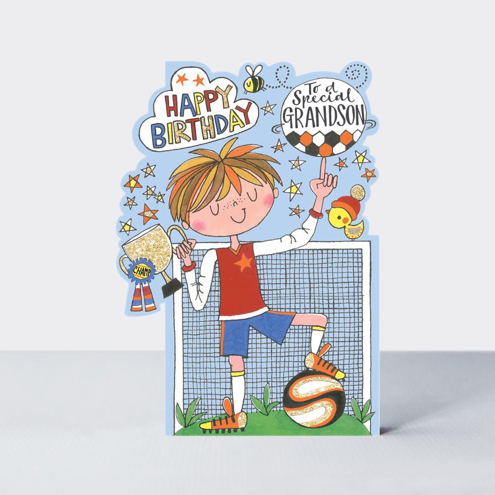 Special Grandson footballer - card