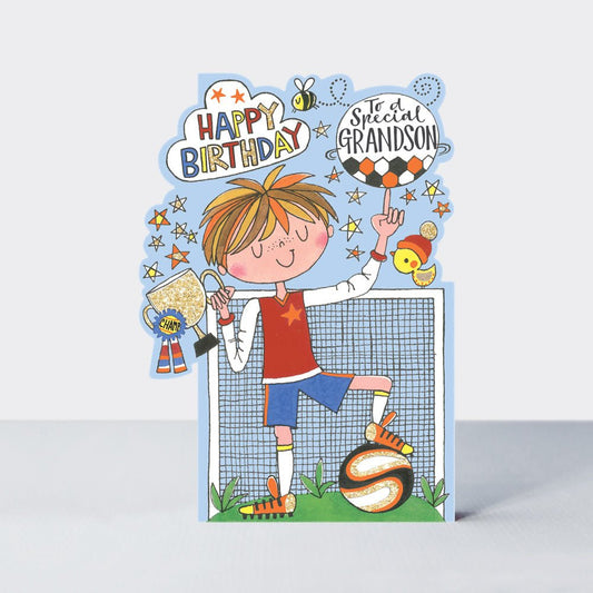 Special Grandson footballer - card