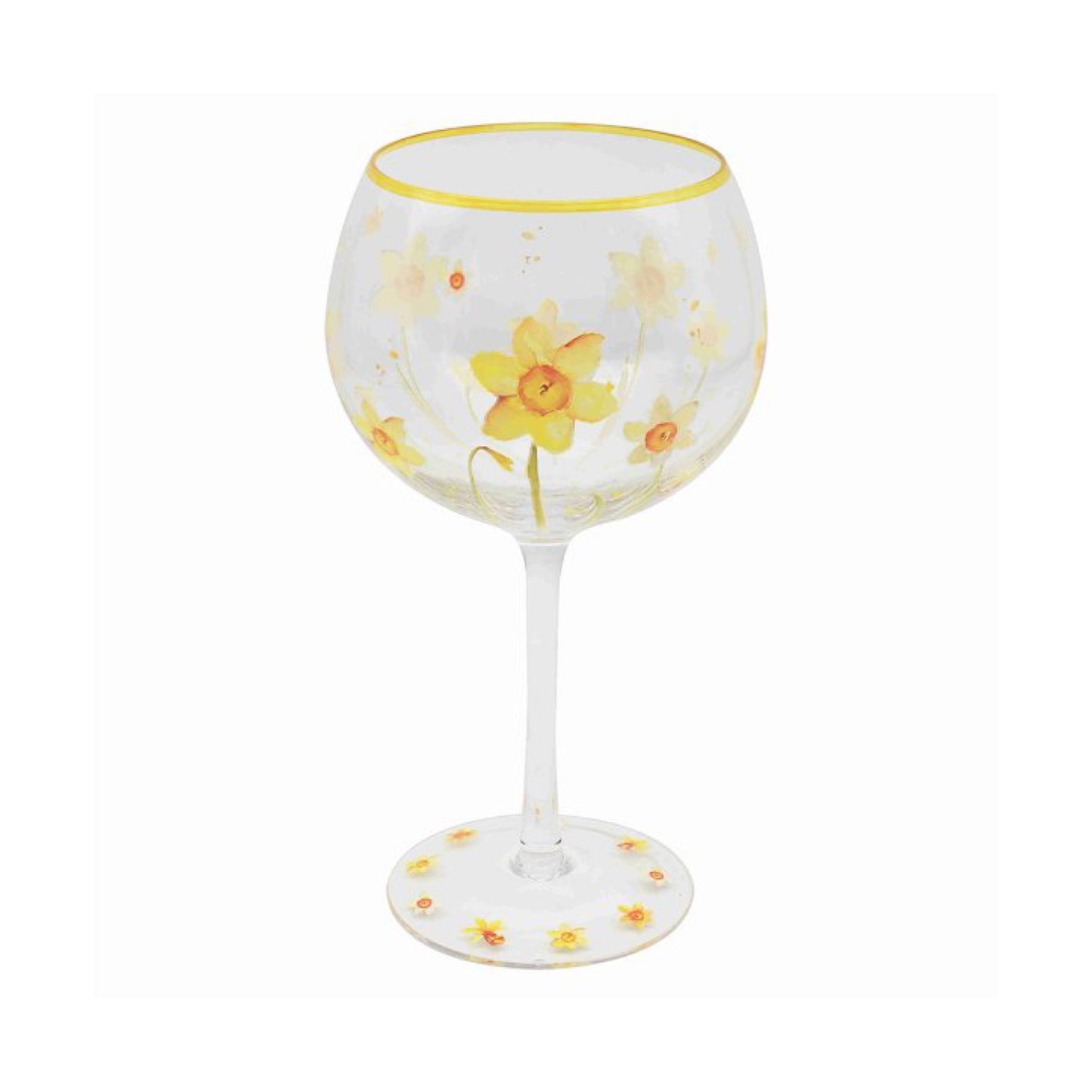 Daffodils gin glass