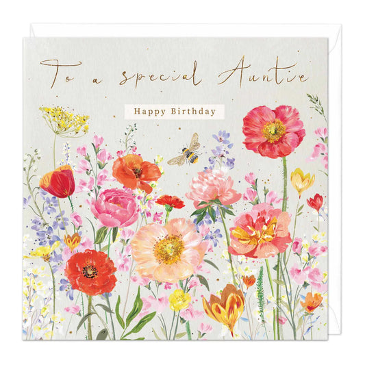 Special Auntie meadow - card