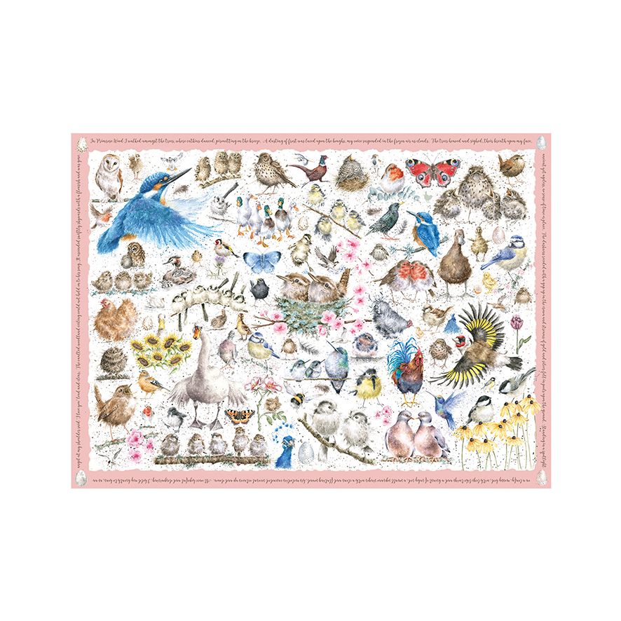 Garden Birds 1000 piece jigsaw puzzle - Wrendale