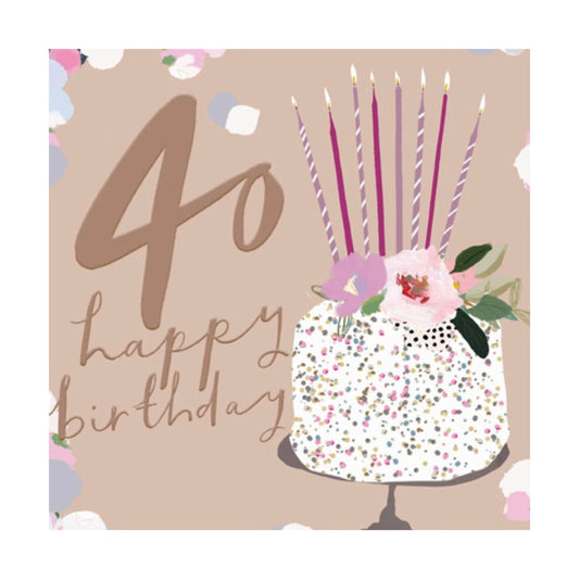 40th birthday cake - card