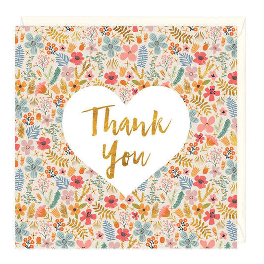 Thank you, ditsy floral - card