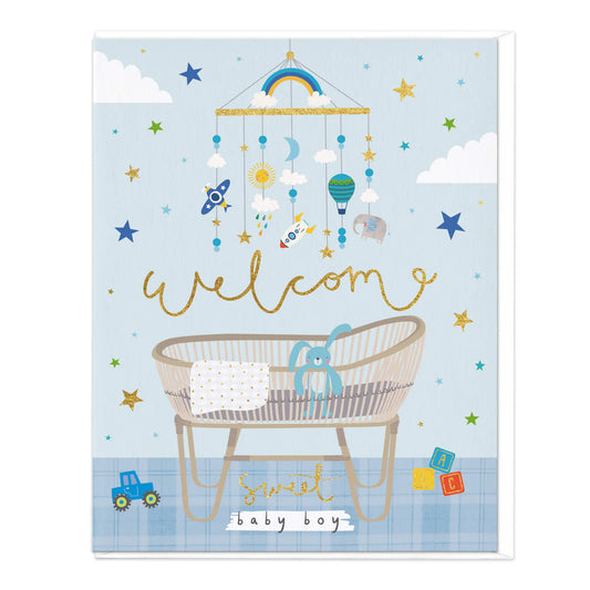 Welcome sweet baby boy - card