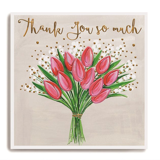 Thank you so much, tulips - card